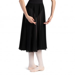 Bloch Cambria Full Circle Chiffon Kjolar Dam Svarta | USETG23435