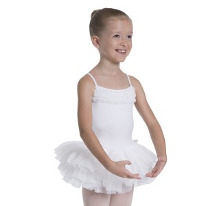 Bloch Desdemona Tutu Leotarder Barn Vita | FSEUI40599