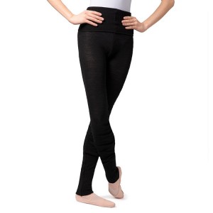 Bloch Full Length Roll Midja Womens Warmup Pant Stickat Dam Svarta | YSEVQ87423