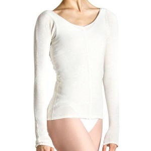 Bloch Kara Long Sleeve Stickat Dam Vita | MSEFT78567