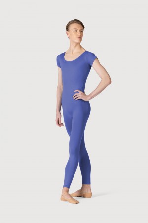 Bloch Microlux™ Scoop Neck Cap Sleeve Unitards Herr Zaffiro | SEXMI59198