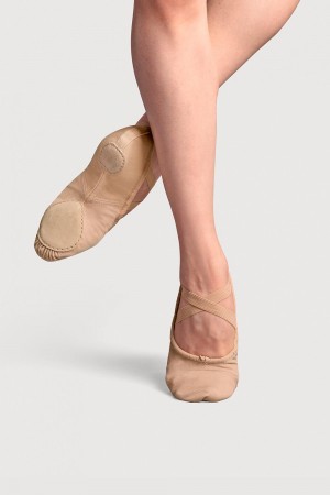 Bloch Perfectus Canvas Split Sole Ballerinas Dam Sand | USETG64782