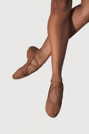 Bloch Performa Stretch Canvas Ballerinas Dam Cocoa | SECVG42195