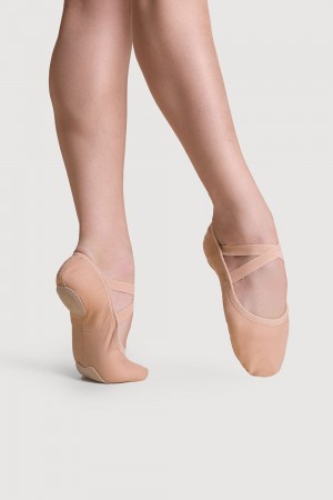 Bloch Performa Stretch Canvas Ballerinas Dam Sand | MSEFT61485