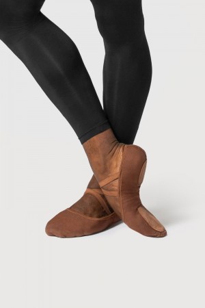 Bloch Performa Stretch Canvas Ballerinas Herr Cocoa | GSEUC14580