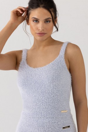 Bloch Popcorn Stitch Camisole Stickat Dam Sky | TSEPQ67229