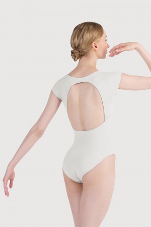 Bloch Rionna Rib Cap Sleeve Leotarder Dam Ivory | SEXMI85689