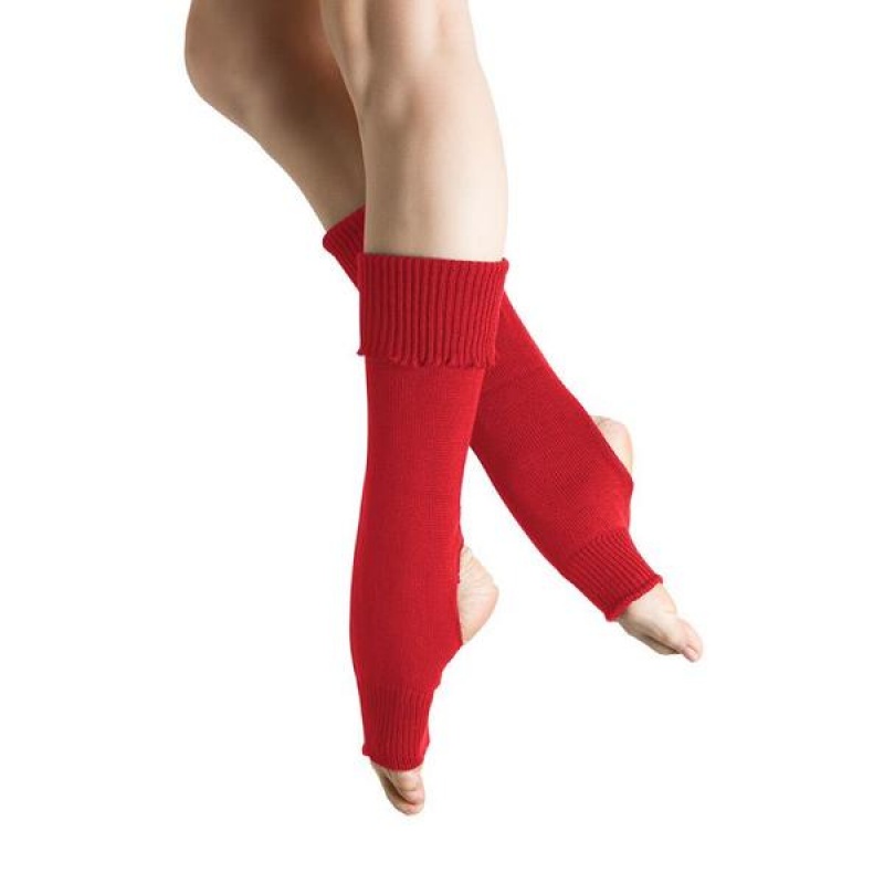 Bloch Anya Legwarmers Stickat Dam Röda | SEJZR72829