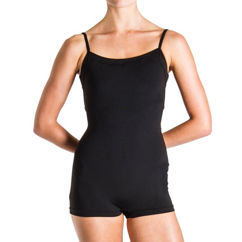 Bloch Bloem Woven Cross Back Tomboy Unitards Dam Svarta | TSEWZ23078