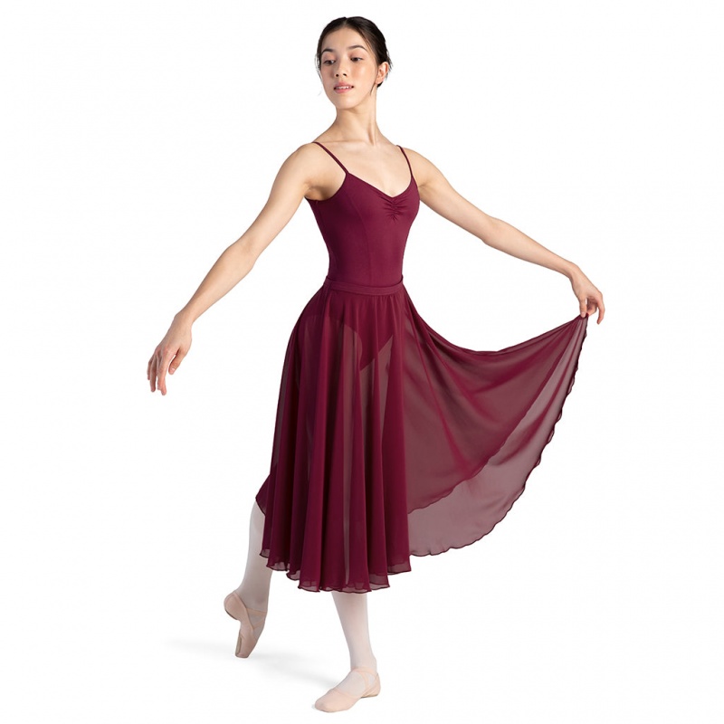 Bloch Cambria Full Circle Chiffon Kjolar Dam Vinröda | TSEWZ93139