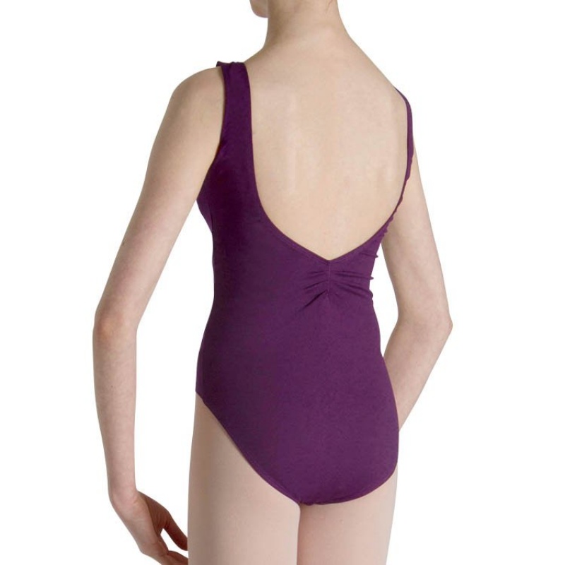 Bloch Cecilia Gathered Tank Leotarder Barn Plum | SEDYB96961