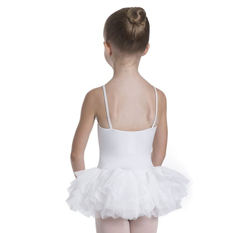 Bloch Desdemona Tutu Leotarder Barn Vita | FSEUI40599