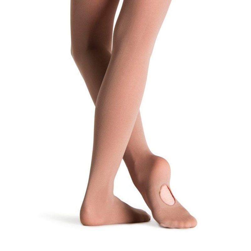 Bloch Embrace Convertible Strumpbyxor Barn Tan | SEJBT57272