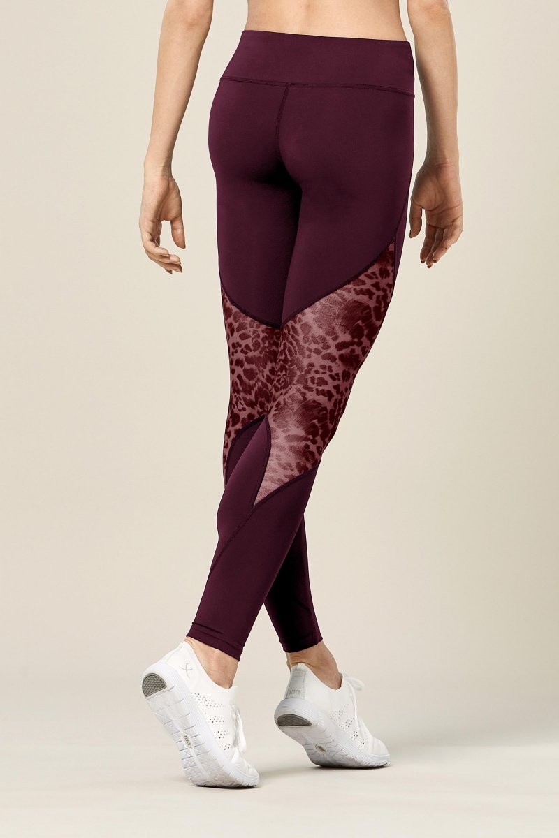 Bloch Ezra Animal Printed Mesh Panelled Full Length Tight Byxor Dam Lavish | SEDYB75890