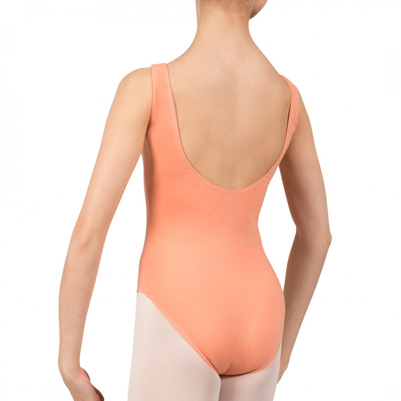 Bloch Gathered Front With Low Back Leotarder Barn Guava | GSEEC40447