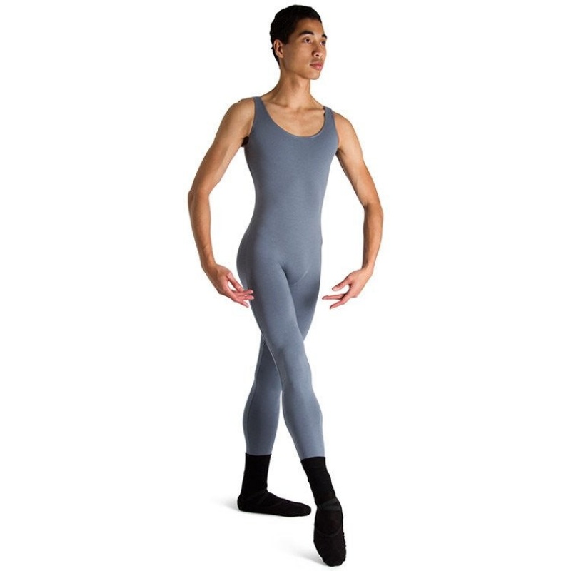 Bloch Mark Scoop Neck Tank Unitards Herr Metal | SSENY81946