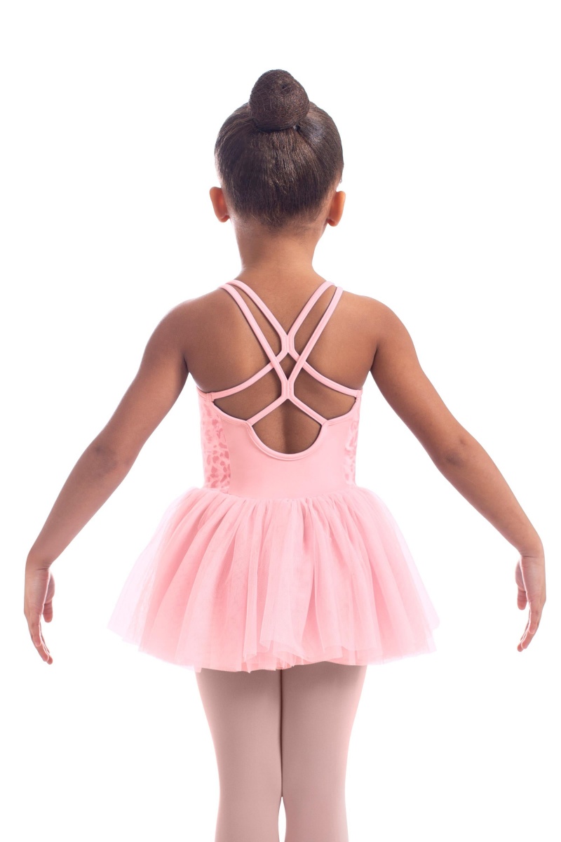 Bloch Mendy Animal Printed Mesh Tutu Leotarder Barn Rosa | ASEWC92752