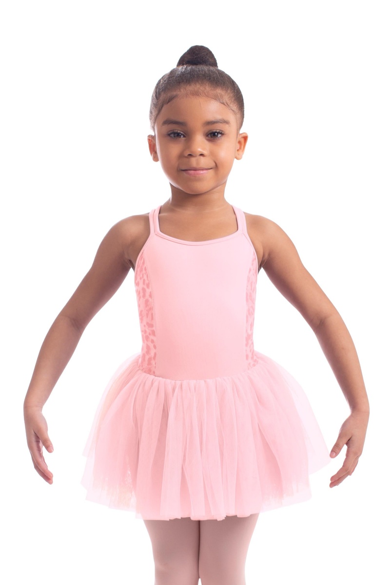 Bloch Mendy Animal Printed Mesh Tutu Leotarder Barn Rosa | ASEWC92752