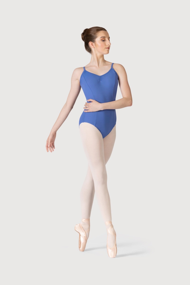 Bloch Microlux™ Cherie Princess Cami Gathered Front & Back Leotarder Barn Zaffiro | QSEWA68080