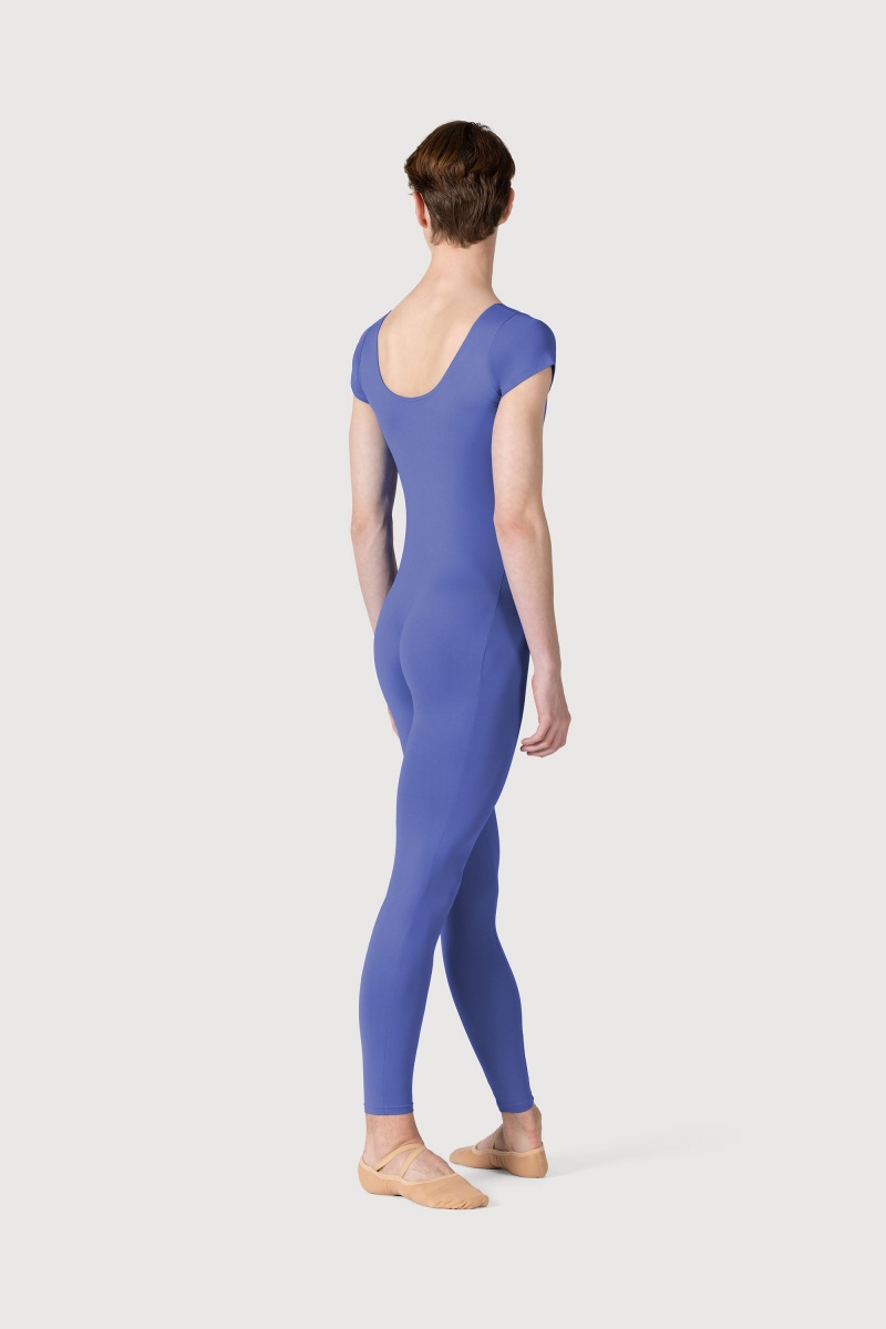 Bloch Microlux™ Scoop Neck Cap Sleeve Unitards Herr Zaffiro | SEXMI59198