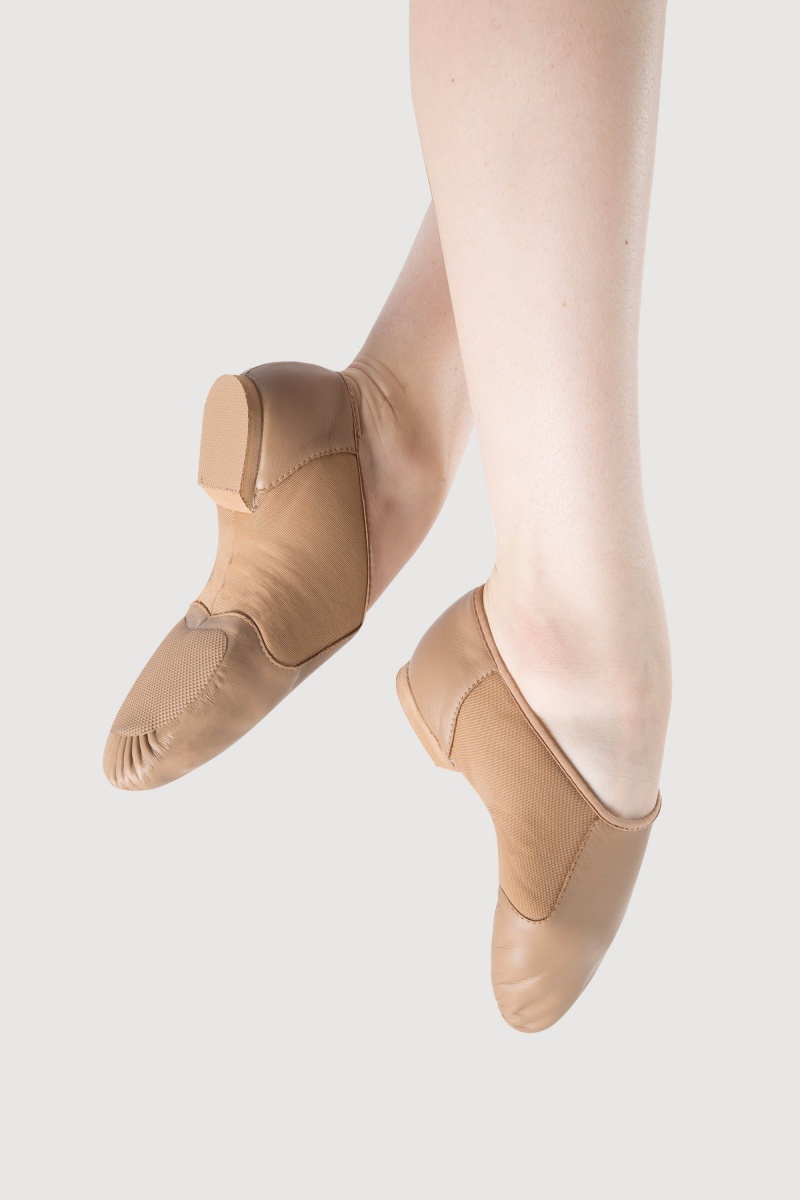 Bloch Neo-Flex Slip On Jazz Dam Tan | QSEUV71934