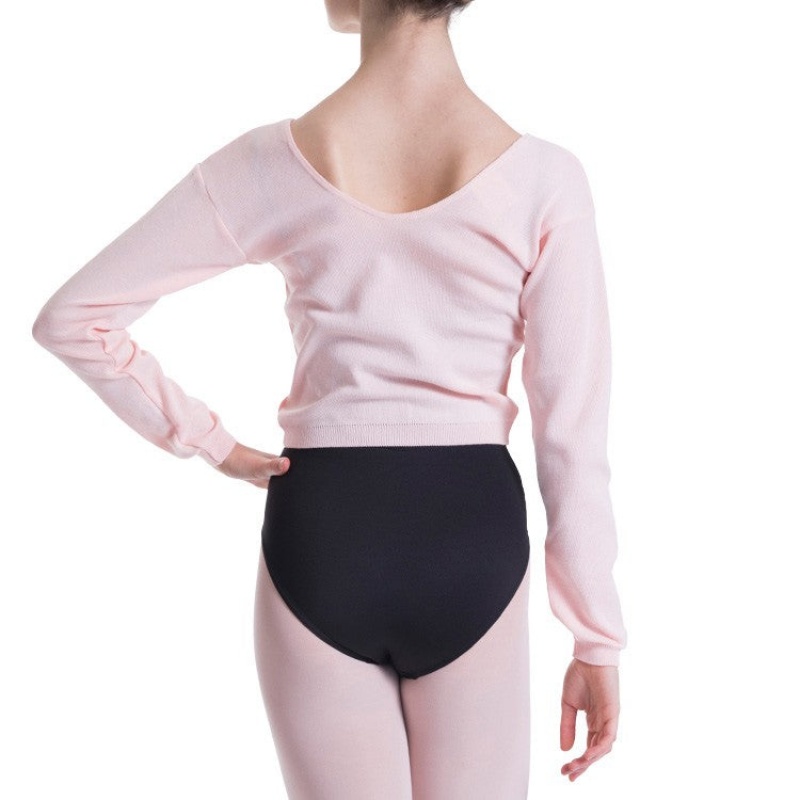 Bloch Overt Cropped Long Sleeve Womens Tröja Stickat Dam Rosa | SEQAV27221