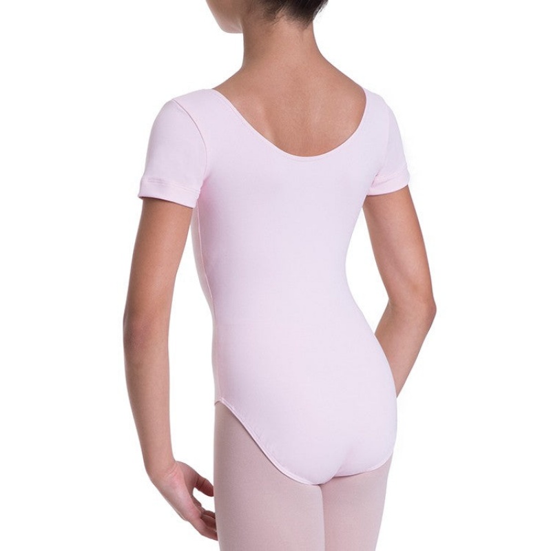 Bloch Overture Olisia Korta Sleeve Leotarder Barn Rosa | SEDFL85310