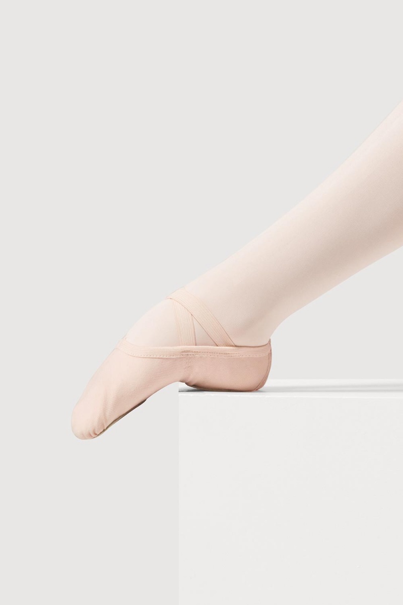 Bloch Performa Stretch Canvas Childrens Ballerinas Barn Rosa | FSEUI91899