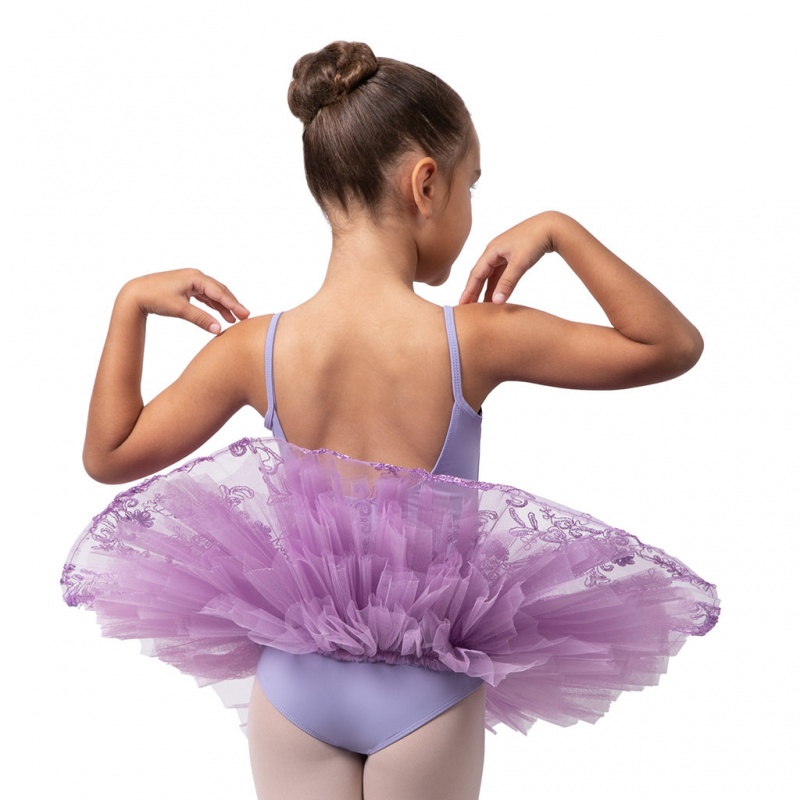 Bloch Perlaida Sequin Overlay Klänning Barn Lilac | PSEQX48181