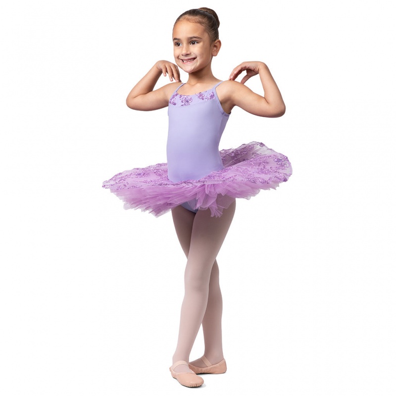 Bloch Perlaida Sequin Overlay Klänning Barn Lilac | PSEQX48181