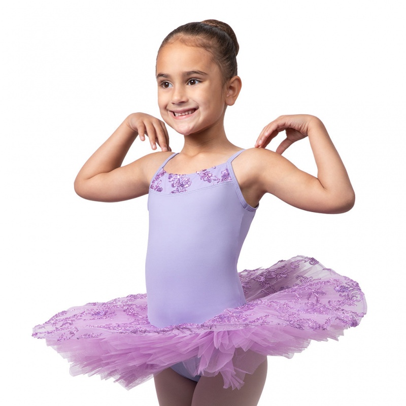 Bloch Perlaida Sequin Overlay Klänning Barn Lilac | PSEQX48181