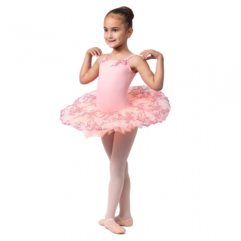 Bloch Perlaida' Sequin Overlay Tutu Leotarder Barn Rosa | SEIIZ96691