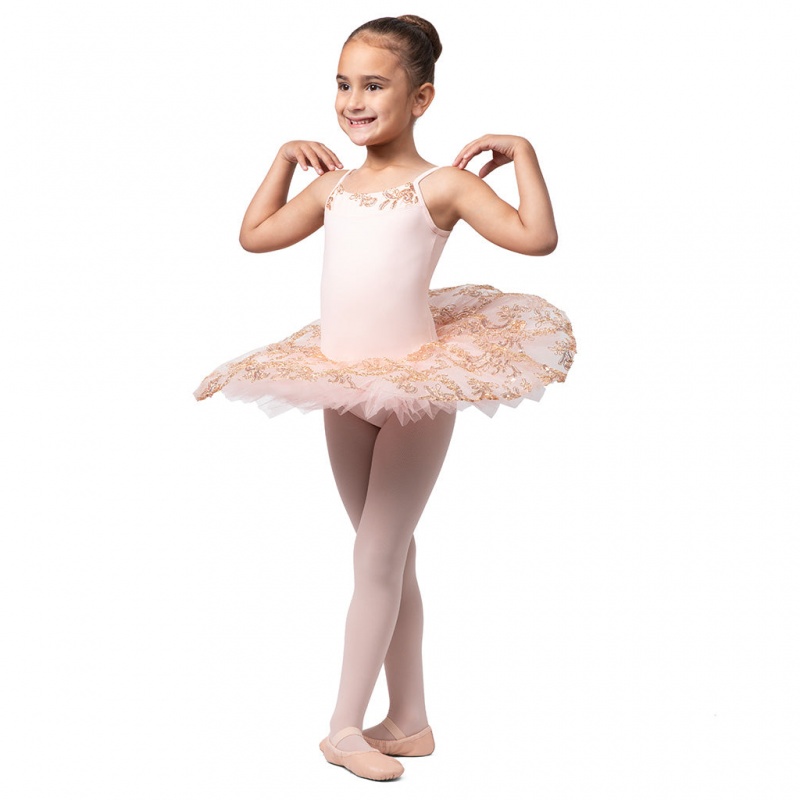 Bloch Perlaida' Sequin Overlay Tutu Leotarder Barn Rosa | SENEJ48260