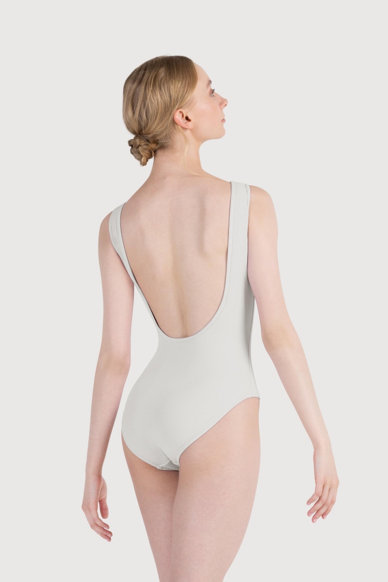 Bloch Reyna Båt Neck Rib Leotarder Dam Ivory | USEND36411