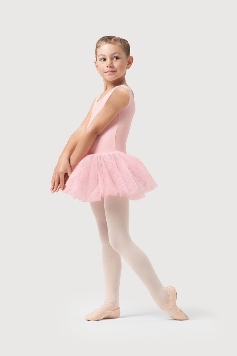 Bloch Sparkle Tank Tutu Leotarder Barn Rosa | SEJVR78749