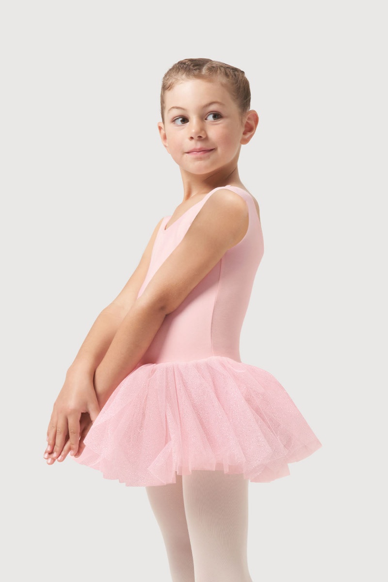 Bloch Sparkle Tank Tutu Leotarder Barn Rosa | SEJVR78749