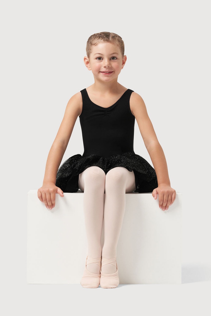 Bloch Sparkle Tank Tutu Leotarder Barn Svarta | SEJKU59306