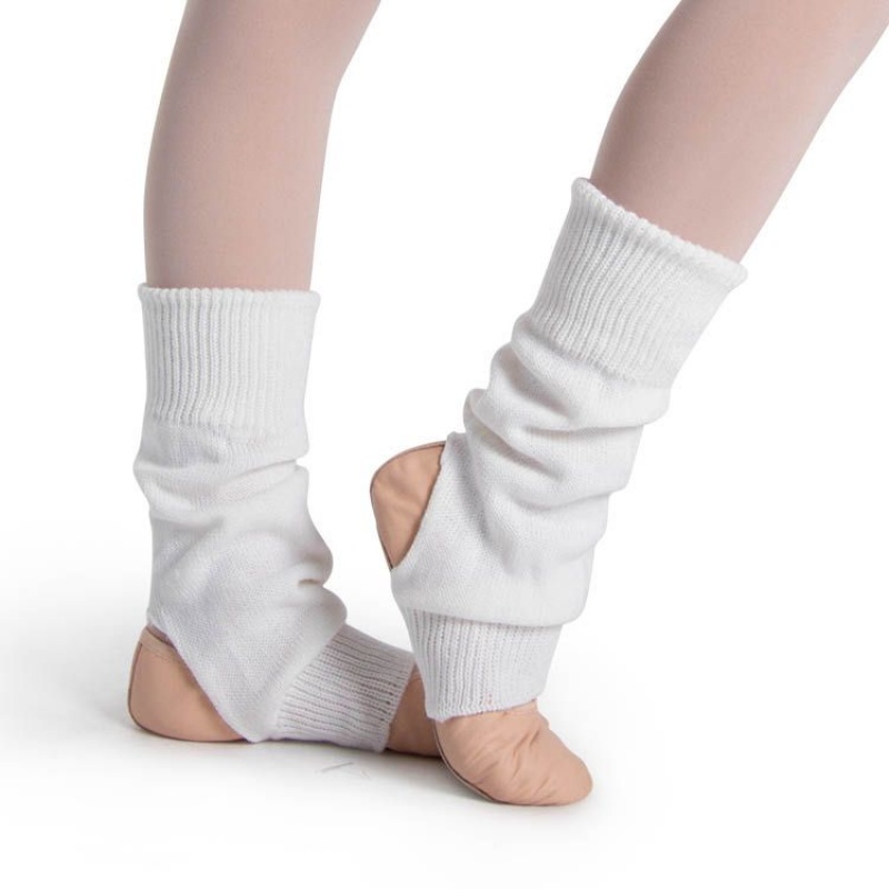 Bloch Stirrup Legwarmers Stickat Barn Vita | MSEHR84958