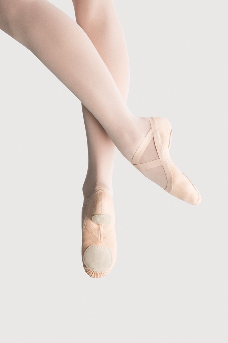 Bloch Synchrony Canvas Ballerinas Dam Rosa | FSEHY88055