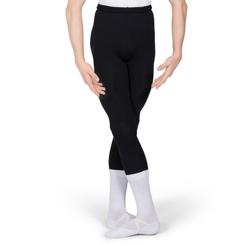 Bloch Xlong High Waisted Fitted Full Length Strumpbyxor Herr Svarta | SECVG99157